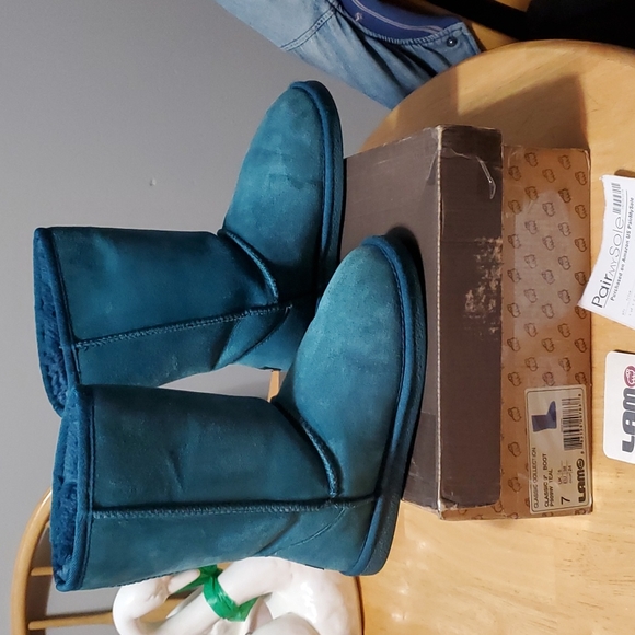 Short Blue/Teal Lamo boots - Picture 2 of 9